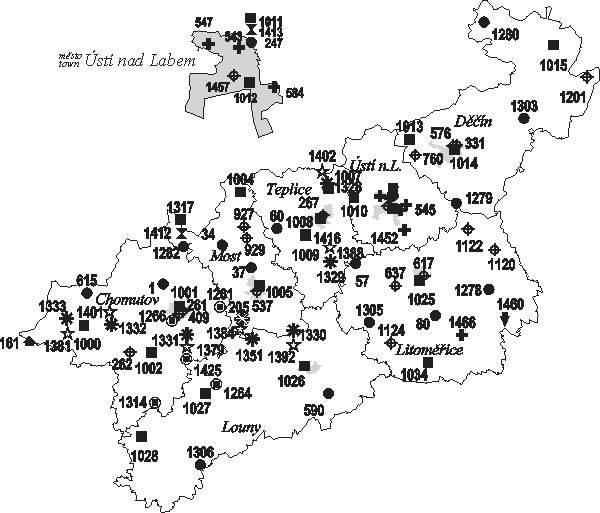 Mapa - �steck� kraj