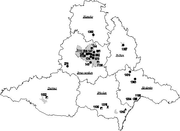 Mapa - Jihomoravsk� kraj